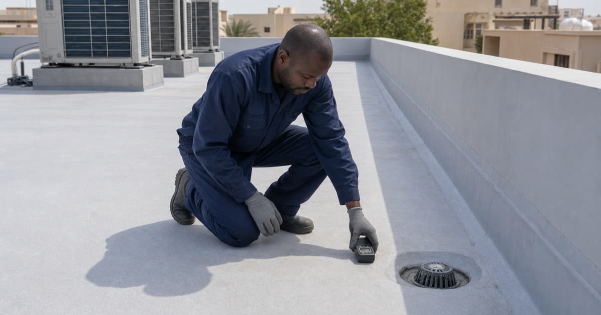 Dubai Rain Season Waterproofing Checklist: Fix Before November - Prepare a Dubai villa or apartment for rain by checking roof drains, parapets, balconies, windows, wet areas and leak evidence before choosing a repair.