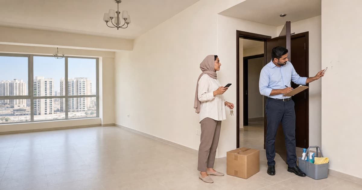 Sharjah Move-Out Guide 2026: SEWA, Cleaning & Handover - Plan Sharjah tenancy clearance, SEWA account closure, movers, cleaning, repairs, inspection evidence and key handover in the right order.